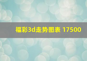 福彩3d走势图表 17500